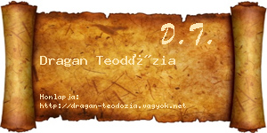 Dragan Teodózia névjegykártya